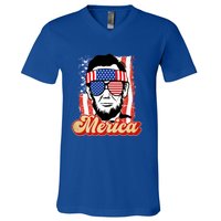 Merica Gift Ann Arbor Trump Lincoln 4th Of July Merica Great Gift V-Neck T-Shirt