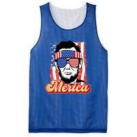 Merica Gift Ann Arbor Trump Lincoln 4th Of July Merica Great Gift Mesh Reversible Basketball Jersey Tank