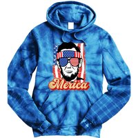 Merica Gift Ann Arbor Trump Lincoln 4th Of July Merica Great Gift Tie Dye Hoodie