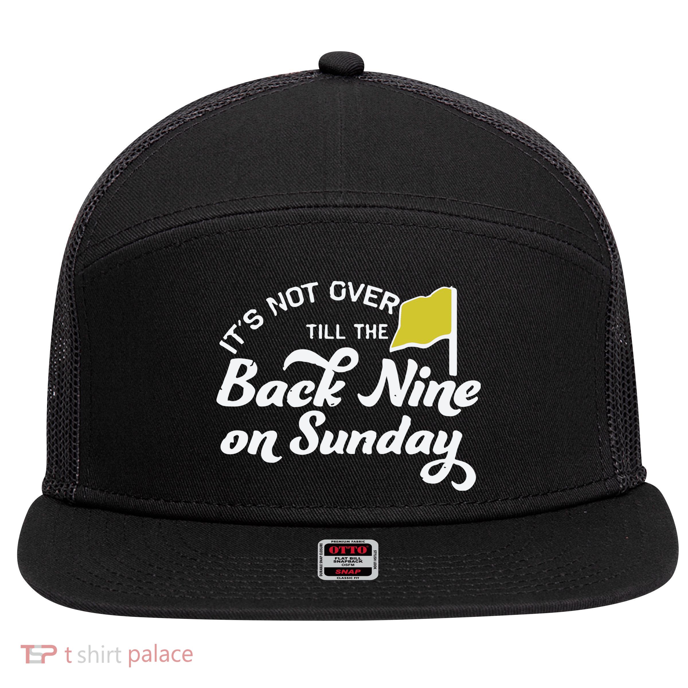 Masters Golf Augusta Back Nine On Sunday 7 Panel Mesh Trucker Snapback Hat