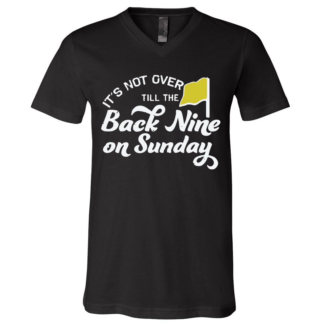 Masters Golf Augusta Back Nine On Sunday V-Neck T-Shirt