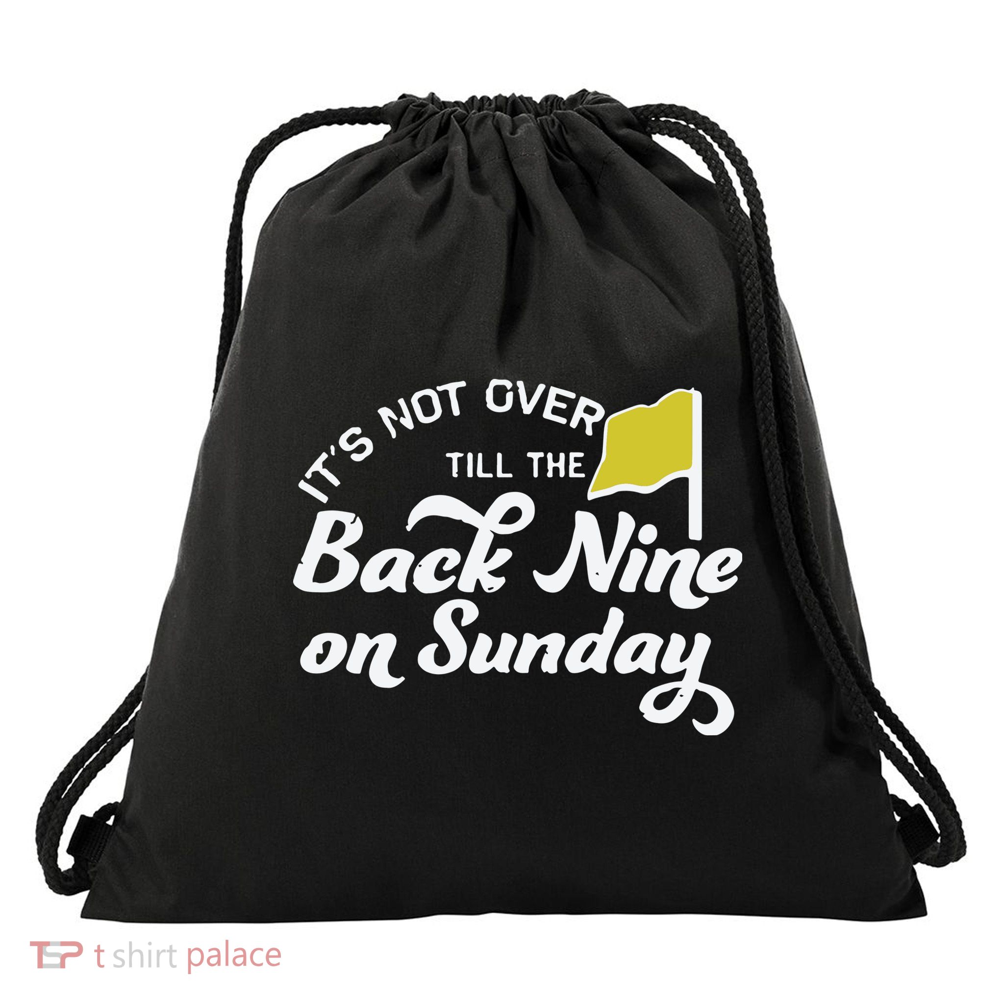 Masters Golf Augusta Back Nine On Sunday Drawstring Bag