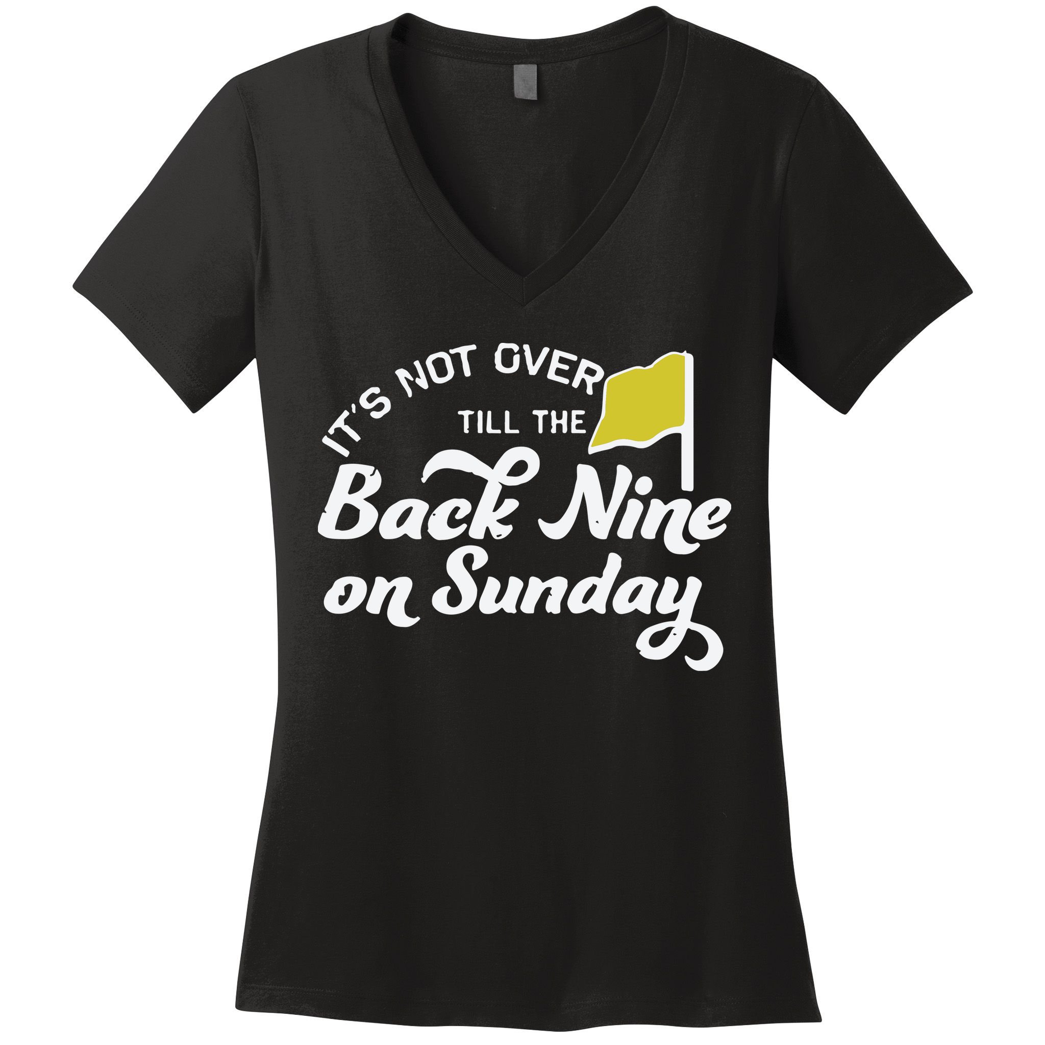 Masters Golf Augusta Back Nine On Sunday Women's V-Neck T-Shirt