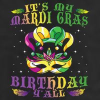 Mardi Gras Birthday Tee It's My Mardi Gras Birthday Y'all 7 Panel Mesh Trucker Snapback Hat