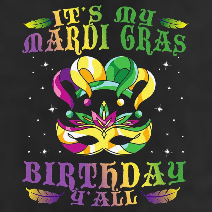 Mardi Gras Birthday Tee It's My Mardi Gras Birthday Y'all 7 Panel Mesh Trucker Snapback Hat