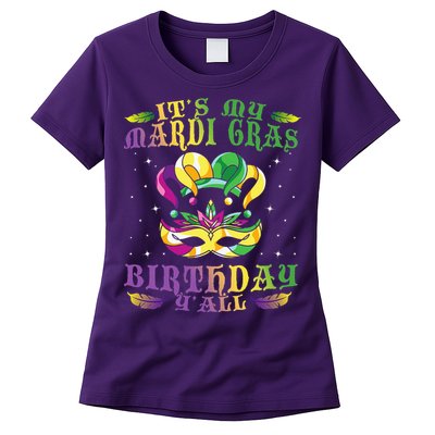 Mardi Gras Birthday Tee It's My Mardi Gras Birthday Y'all Womens T-Shirt