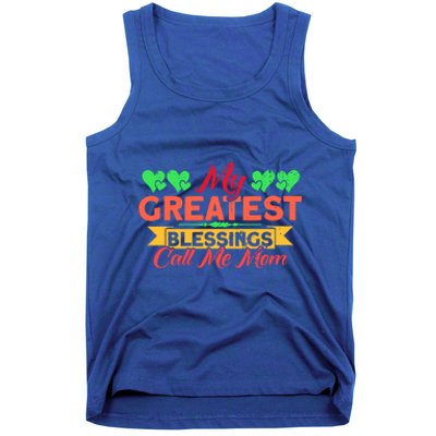 My Greatest Blessings Call Me Mom Vintage Mother Gift Tank Top