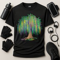 Mardi Gras Bead Tree Celebration Cooling Performance Crew T-Shirt