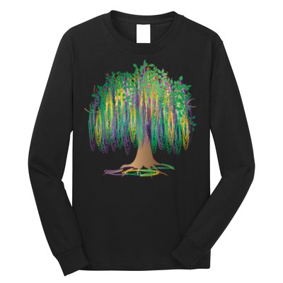 Mardi Gras Bead Tree Celebration Long Sleeve Shirt