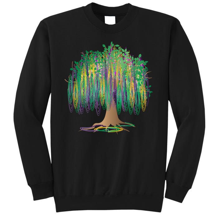 Mardi Gras Bead Tree Celebration Sweatshirt