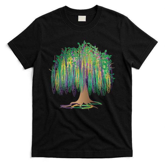 Mardi Gras Bead Tree Celebration T-Shirt