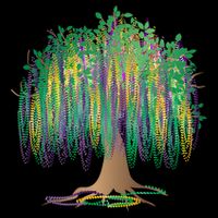 Mardi Gras Bead Tree Celebration City Backpack