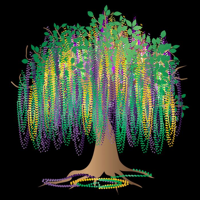 Mardi Gras Bead Tree Celebration City Backpack