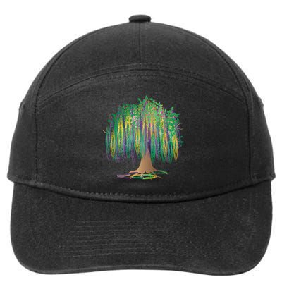 Mardi Gras Bead Tree Celebration 7-Panel Snapback Hat