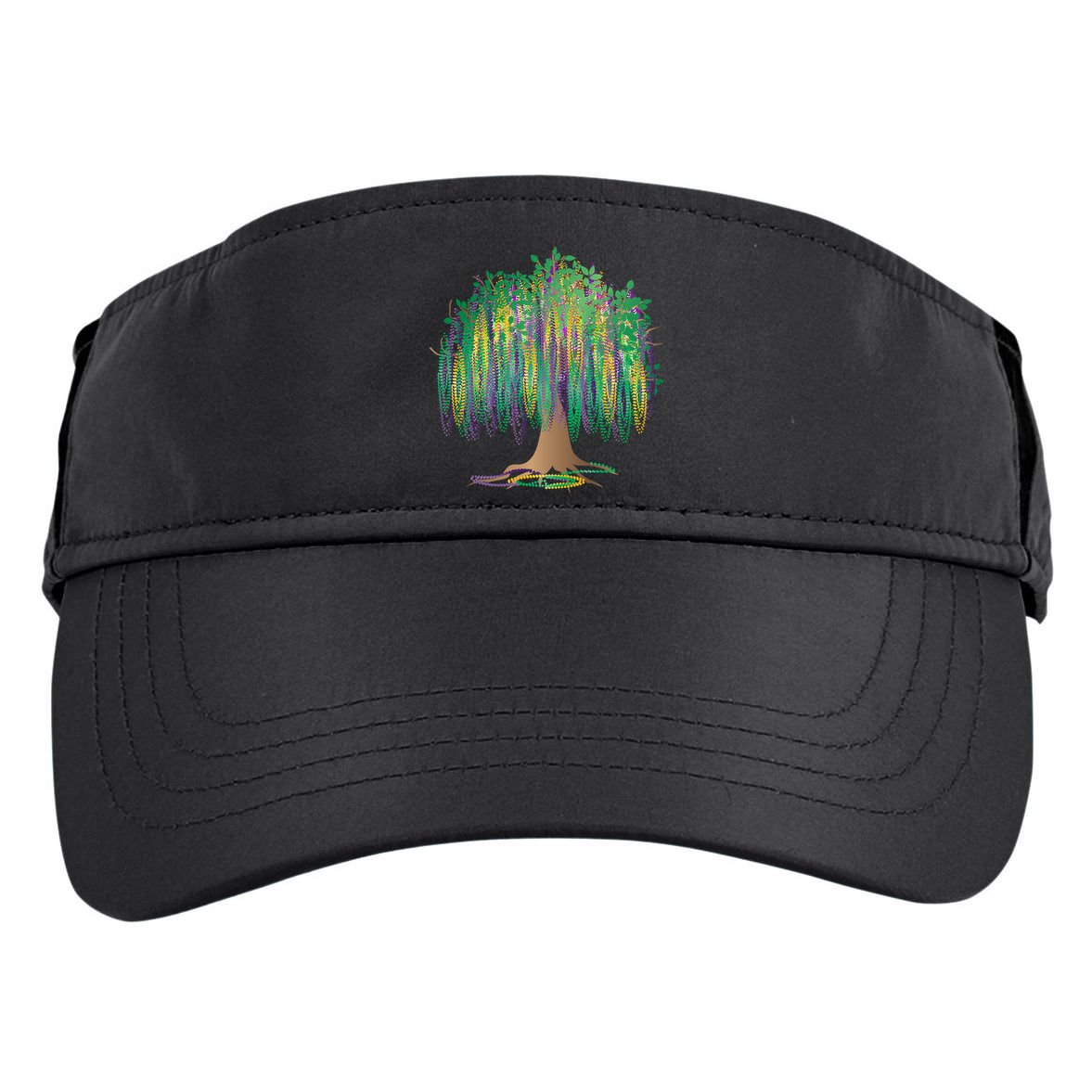 Mardi Gras Bead Tree Celebration Adult Drive Performance Visor