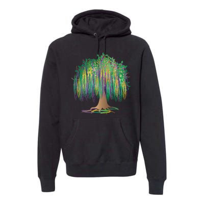 Mardi Gras Bead Tree Celebration Premium Hoodie