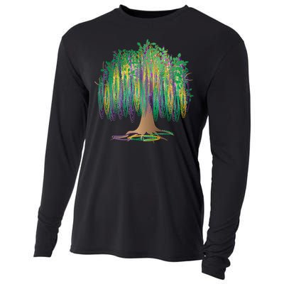 Mardi Gras Bead Tree Celebration Cooling Performance Long Sleeve Crew