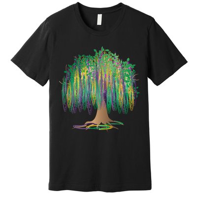 Mardi Gras Bead Tree Celebration Premium T-Shirt