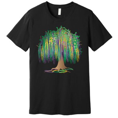 Mardi Gras Bead Tree Celebration Premium T-Shirt