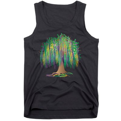 Mardi Gras Bead Tree Celebration Tank Top