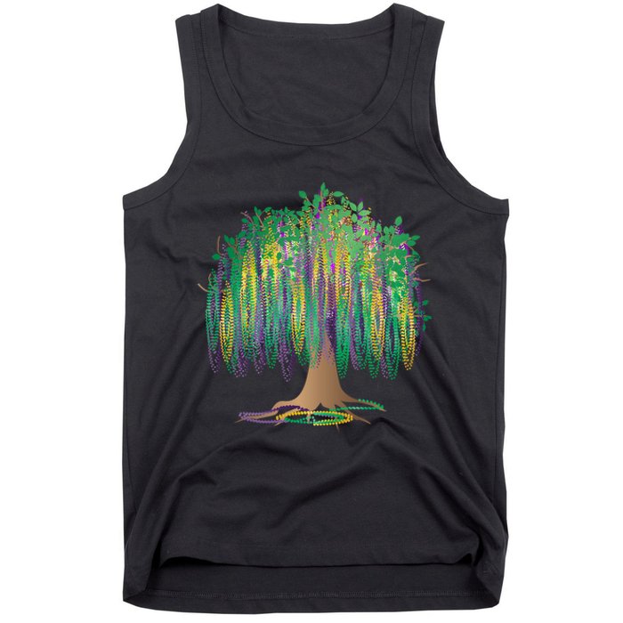 Mardi Gras Bead Tree Celebration Tank Top