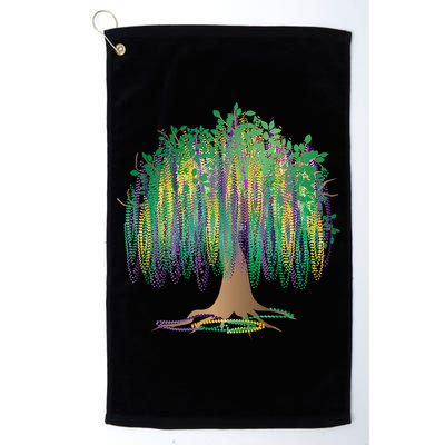 Mardi Gras Bead Tree Celebration Golf Towel