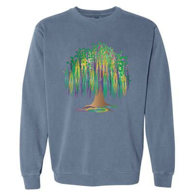 Mardi Gras Bead Tree Celebration Garment-Dyed Sweatshirt