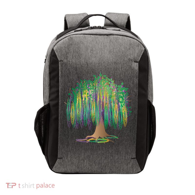 Mardi Gras Bead Tree Celebration Vector Backpack