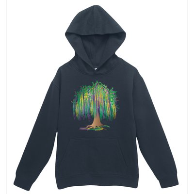 Mardi Gras Bead Tree Celebration Urban Pullover Hoodie