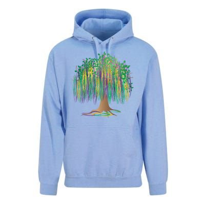 Mardi Gras Bead Tree Celebration Unisex Surf Hoodie