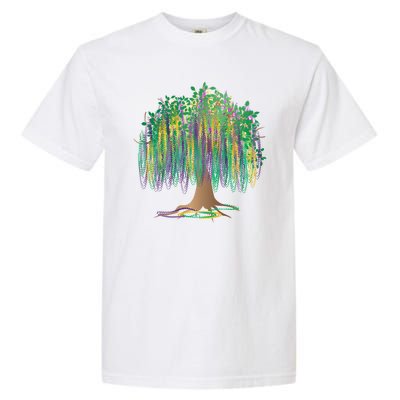 Mardi Gras Bead Tree Celebration Garment-Dyed Heavyweight T-Shirt