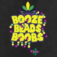 Mardi Gras Booze Beads Boobs Celebration 7 Panel Mesh Trucker Snapback Hat