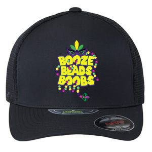 Mardi Gras Booze Beads Boobs Celebration Flexfit Unipanel Trucker Cap