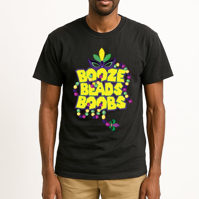 Mardi Gras Booze Beads Boobs Celebration Tall T-Shirt