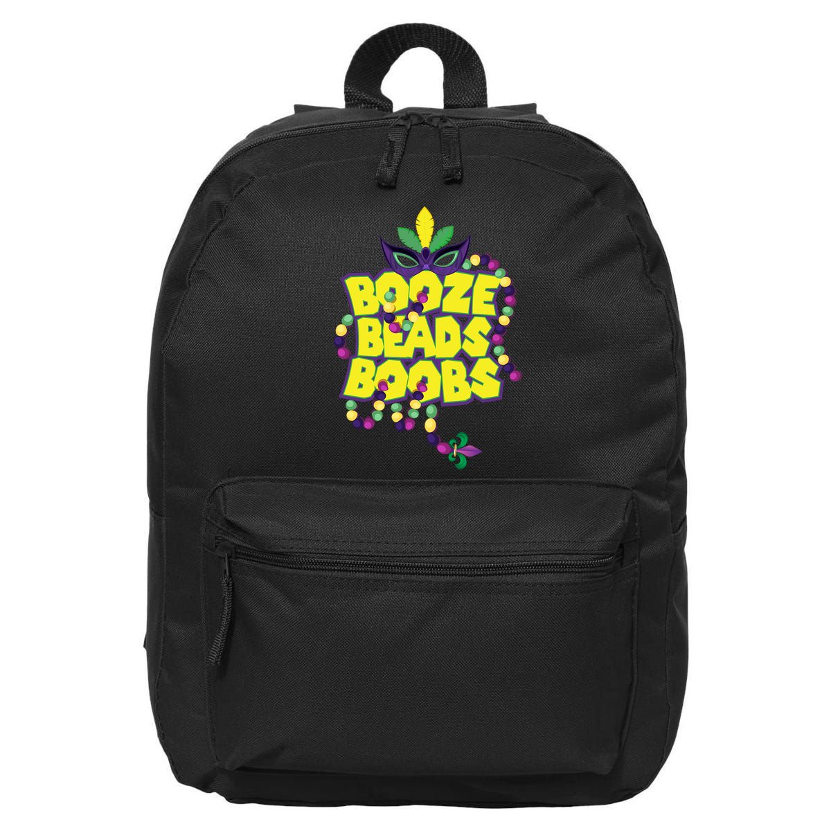 Mardi Gras Booze Beads Boobs Celebration 16 in Basic Backpack