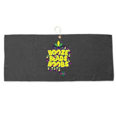 Mardi Gras Booze Beads Boobs Celebration Large Microfiber Waffle Golf Towel