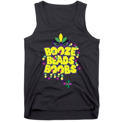 Mardi Gras Booze Beads Boobs Celebration Tank Top