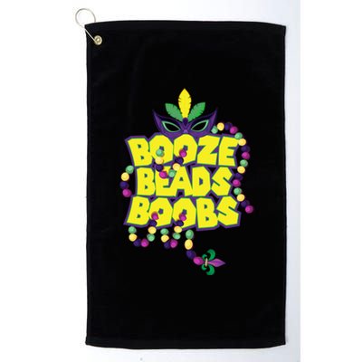 Mardi Gras Booze Beads Boobs Celebration Platinum Collection Golf Towel