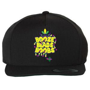 Mardi Gras Booze Beads Boobs Celebration Wool Snapback Cap