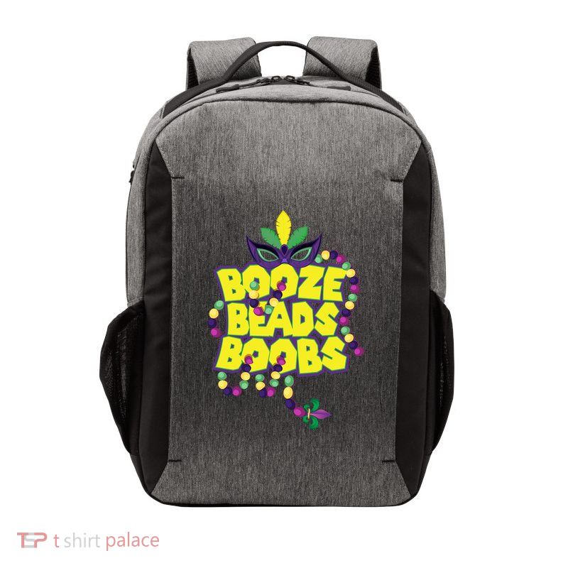 Mardi Gras Booze Beads Boobs Celebration Vector Backpack