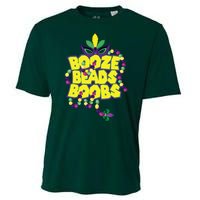 Mardi Gras Booze Beads Boobs Celebration Cooling Performance Crew T-Shirt