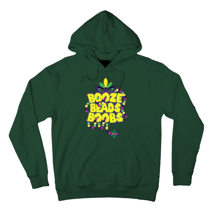 Mardi Gras Booze Beads Boobs Celebration Hoodie