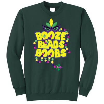 Mardi Gras Booze Beads Boobs Celebration Sweatshirt