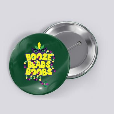 Mardi Gras Booze Beads Boobs Celebration Button