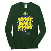 Mardi Gras Booze Beads Boobs Celebration Tall Long Sleeve T-Shirt