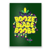 Mardi Gras Booze Beads Boobs Celebration Poster