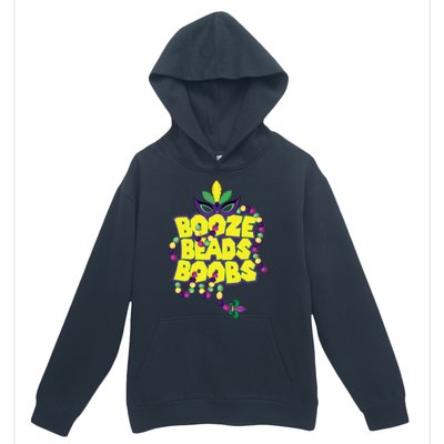 Mardi Gras Booze Beads Boobs Celebration Urban Pullover Hoodie