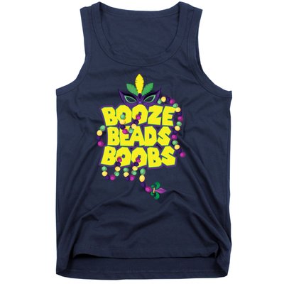 Mardi Gras Booze Beads Boobs Celebration Tank Top