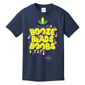 Mardi Gras Booze Beads Boobs Celebration Kids T-Shirt