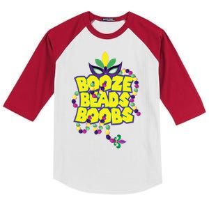 Mardi Gras Booze Beads Boobs Celebration Kids Colorblock Raglan Jersey